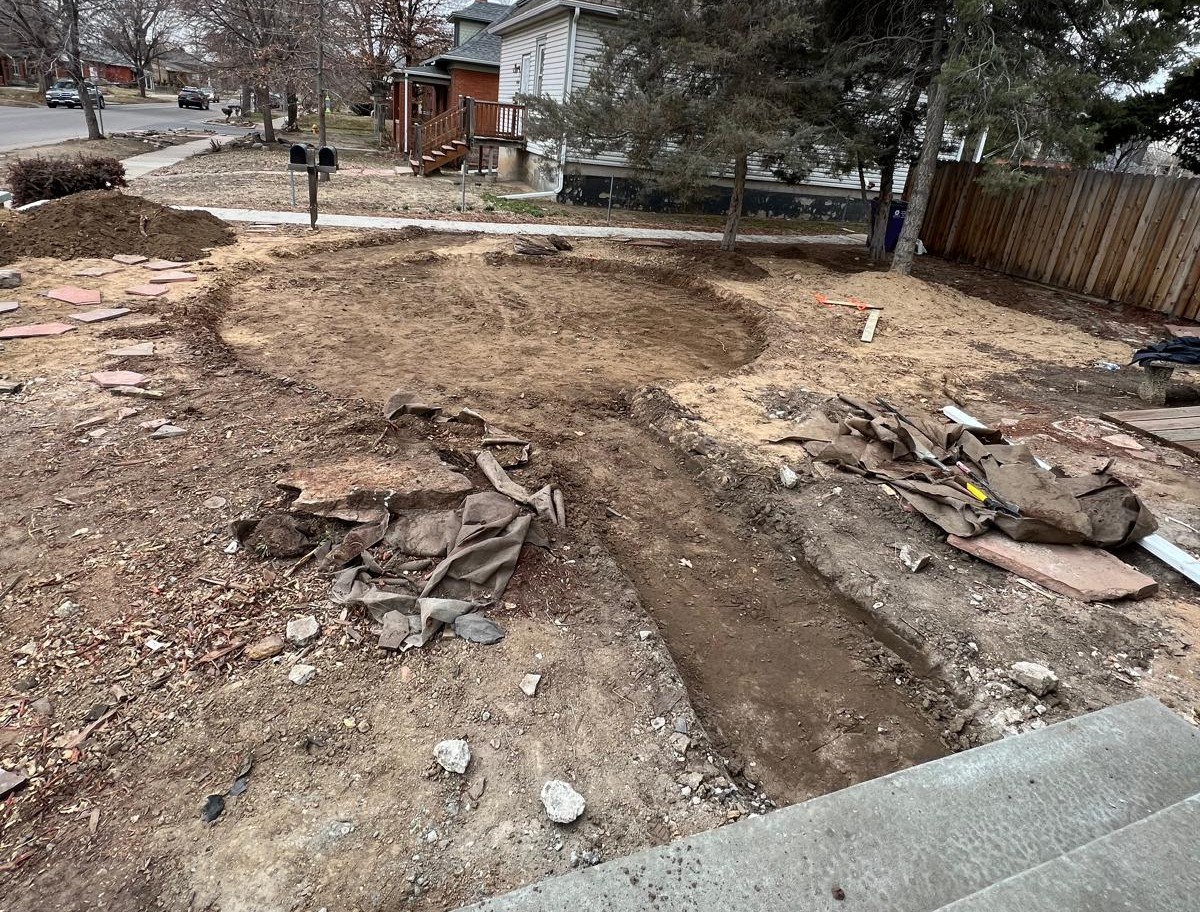 Rustic Flagstone Patio - Before